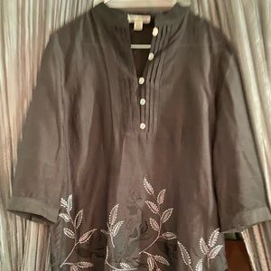 Coldwater Creek tunic/ deep purple